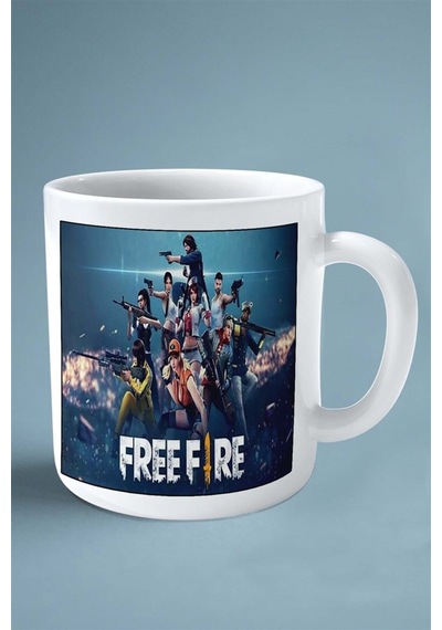 Garena Free Fire Mobil Oyun Baskılı Kupa Bardak Çift Taraflı Baskı Kişiye Özel Model 4 Çok Renkli