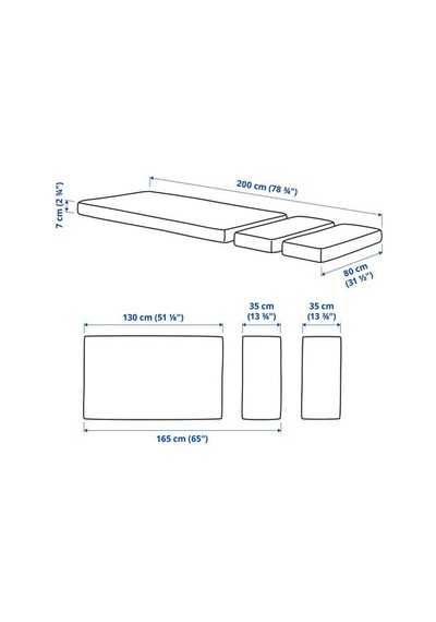 Ikea Plutten Uzayabilen Çocuk Yatağı, 80x200 Cm, 7 Cm