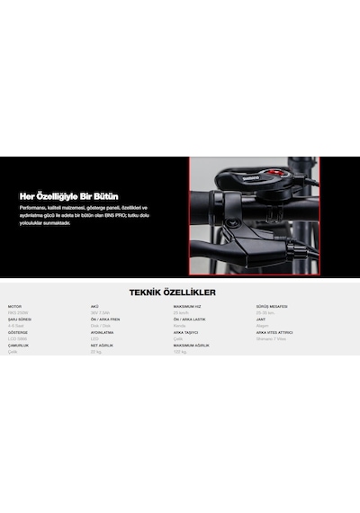 Rks Bn5 Pro 250 Watt 36 Volt 7.5 Ah Bataryalı Elektrikli Katlanabilir Bisiklet Siyah