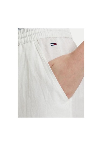 Tommy Hilfiger Beyaz Kadın Keten Karışımı Loose Pantolon-16170