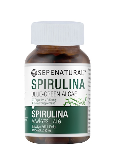 Sepe Natural Spirulina 90 Kapsül x 380 MG Yosun Mavi Yeşil Alg