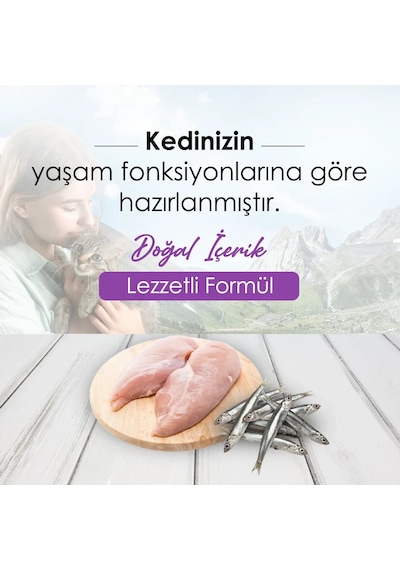 CatPlus Tavuklu ve Hamsili Kısırlaştırılmış Yetişkin Kedi Maması 15 KG