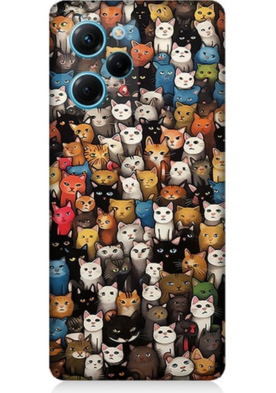 Xiaomi Poco X5 Pro Uyumlu Silikon Kılıf Sevimli Komik Kedi Suratları