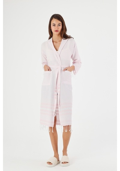 Mulberry Katya Peştemal Bornoz Banyo Ve Plaj Elbisesi Pembe