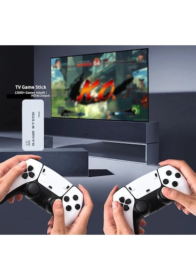 Yeni Modern Tasarım 2.4g Kablosuz Çift Kol Game Stick 20 Bin Oyun Bellek Atari Beyaz Ps Oyun Konsolu
