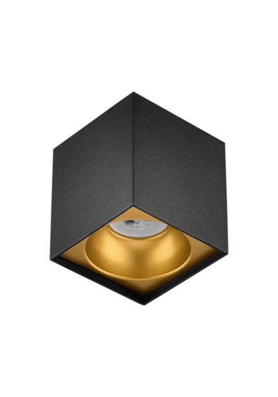 Sıva Üstü Led Spot Kare Siyah Gold 5w