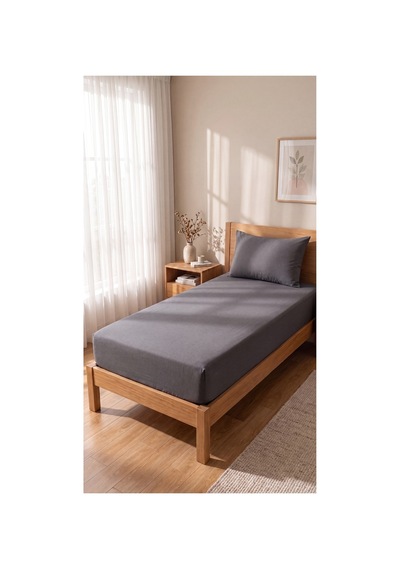 Tek Kişilik Lastikli Çarşaf Takımı 1 Lastikli Çarşaf 100 X 200 1 Yastık Kılıfı 50 X 70 Antrasit - 717405300 Antrasit