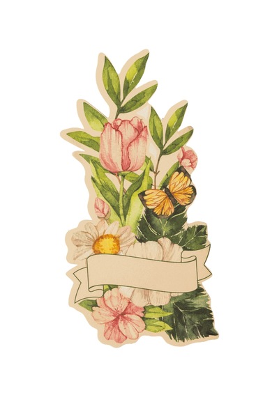Tulipa Kağıt İsimlik 8,5x17 Cm 12'li Paket Beyaz