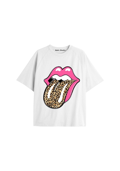 Kalic Studio Y2k Vintage Pickles Baskılı Siyah T-shirt Kod 128 Beyaz-128