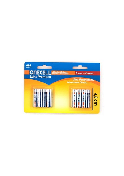 Ultra Premium Alkalin 1,5 V. 8'li Aaa Boy Pil