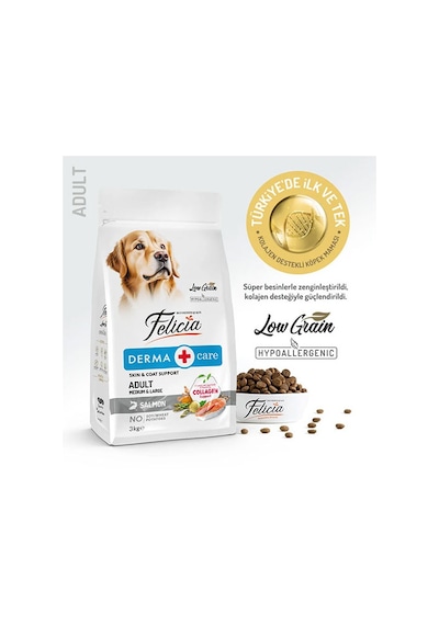 Felicia Hypoallergenic Medium Large Somonlu Düşük Tahıllı Yetişkin Köpek Maması 6 Kg 118-10002.04