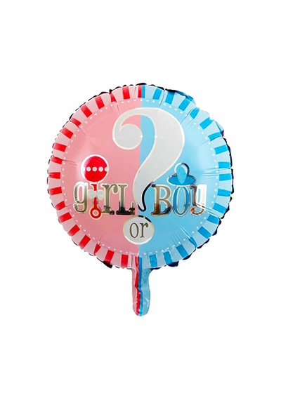 Girl Or Boy Folyo Balon, 45 Cm Çok Renkli