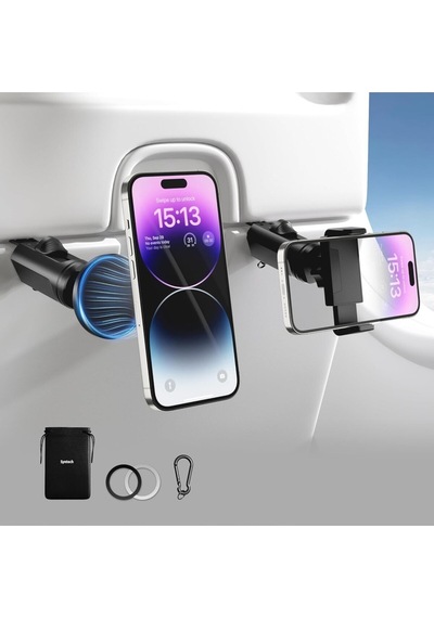 2 Si 1 Arada Manyetik Uçak Telefon Tutucu, 360 Döner, Evrensel F100