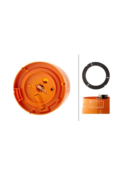 Halojen-döner Ikaz Lambası - 24v - Amber - Montaj/vidalanmış - Soket Modeli: Yassı Soket - Miktar: 1 Beacon 2rl 007 550-011