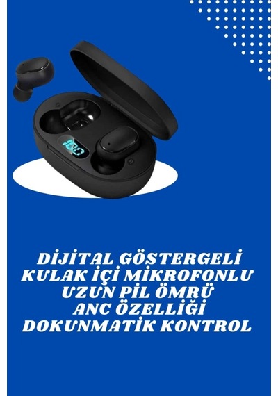 İkili Bluetooth Kulaklık Dijital Göstergeli Uzun Pil Ömrü Yüksek Ses Kaliteli