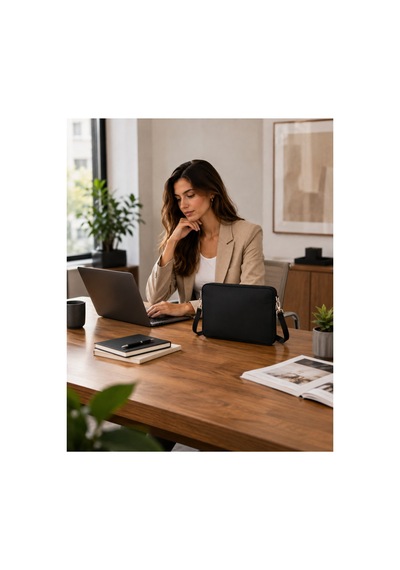 Bags Prime Kumaş Laptop Kılıfı Uzun Askılı 13" / 14" İnç - Siyah