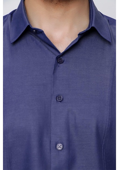 Efor Gk 635 İndigo Klasik Gömlek Indigo