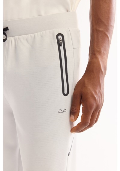 Avva Erkek Açık Gri Beli Lastikli Bağcıklı Bi-stretch Teknik Kumaş Regular Fit Eşofman Altı A52y3416