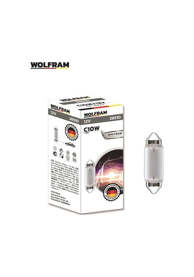 Wolfram 12V Sofit Ampul 10W Uzun Tip 41 Mm Germany N11.745