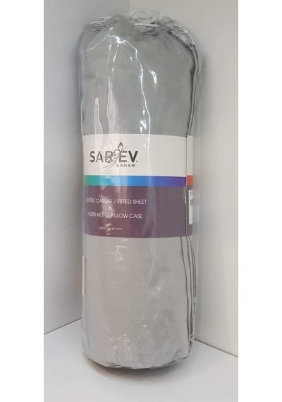 Sarev Tek Kişilik Fitted Lastikli Çarşaf Gri 100X200 Cm V59