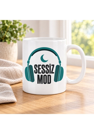 Bezos Sessiz Mod Tasarımlı Porselen Kupa - Model 292 Nıda Çok Renkli