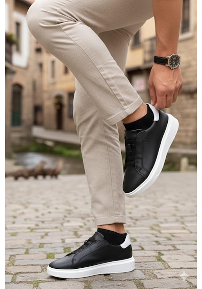 Fort 2626 Rochi Ryt Rahat Hafif Lastikli Giyim Sneaker Erkek Ayakkabı Siyah - Beyaz Fort 2626 Rochi Ryt Rahat Hafif Lastikli Giyim Sneaker Erkek Ayakkabı Siyah - Beyaz