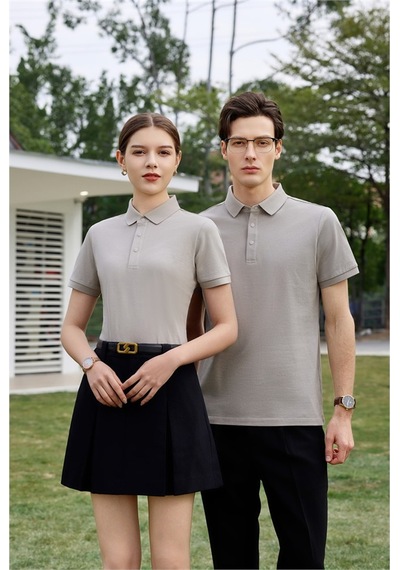 New Performance Premium Polo T-shirt 100% Pamuk Merserize Kayısı Gri
