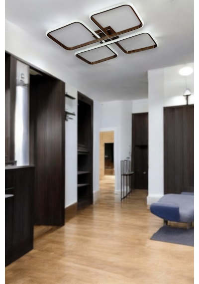 Specula Kahverengi Modern Tasarım - Yemek Masası Üstü - Mutfak - Salon -yatak Odası Beyaz Led Avize Kahverengi