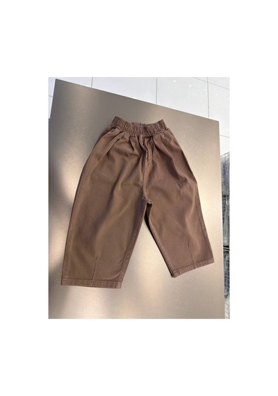 Poala Kids Unisex Brown Balloon Jeans Kahverengi