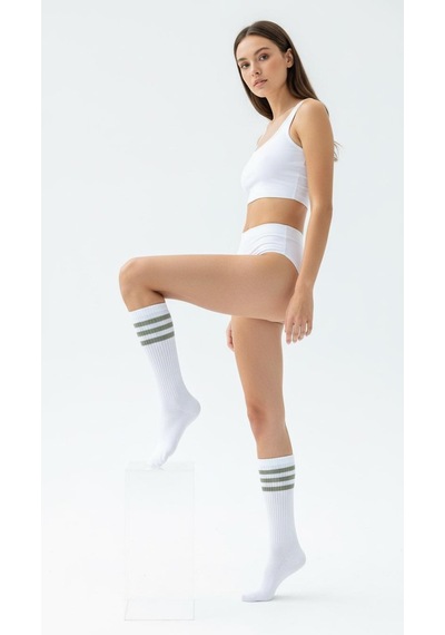 Plus Scorpion Unisex Tenis Çorabı 3 Lü Set Pamuklu, Nefes Alabilir, Günlük & Spor Kullanımına Uygun Beyaz Çorap Beyaz