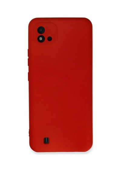 Realme C11 2021 Kılıf Nano İçi Kadife Silikon - Kırmızı -