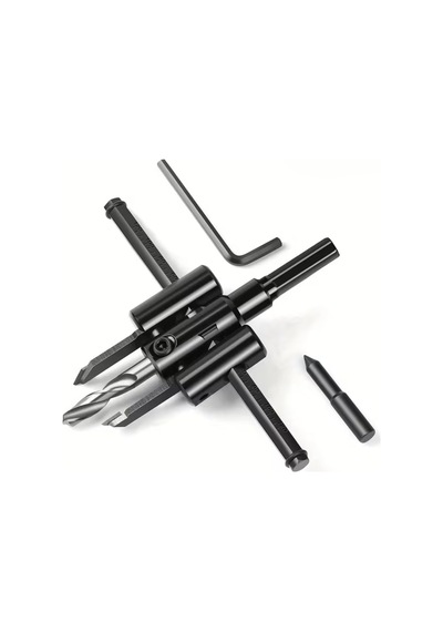 Jouis Panç Delme Ayarlanabilir Alçı Panç Delme Aparatı 2 Bıçaklı Daire Testeresi 30mm-200mm