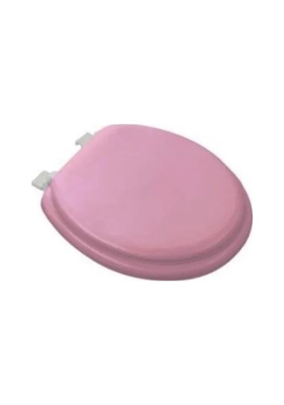 Ers Pembe Yumuşak Klozet Kapak Büyük Puf 42x41 Cm Çok Renkli