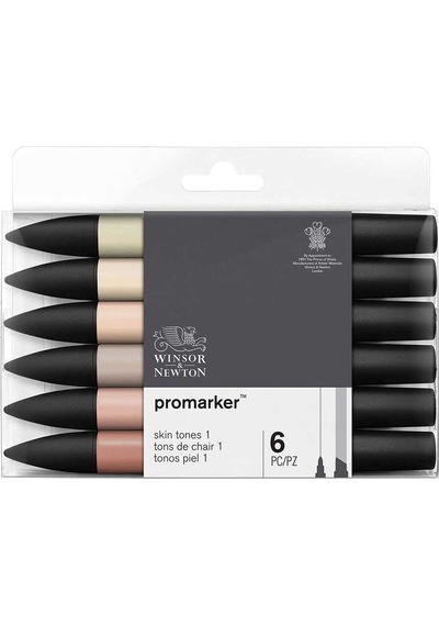 Winsor & Newton Promarker Çift Uçlu Kalem Ten Renkleri 1 6lı