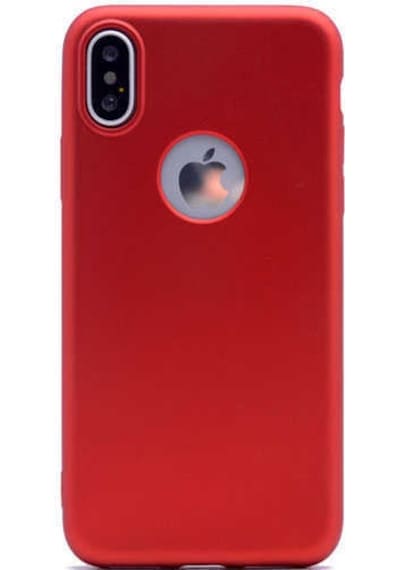 Apple Uyumlu iPhone Ekılıf Xs Max 6.5 Kılıf Mat Soft Premier Silikon Kapak Kırmızı