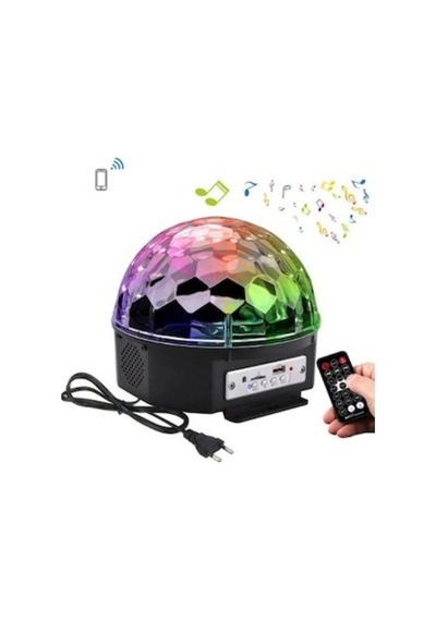 Parti Malzemesi Sese Duyarlı Bluetoothlu Led Küre Disko Topu Renkli Işıklı Lazer Beyaz