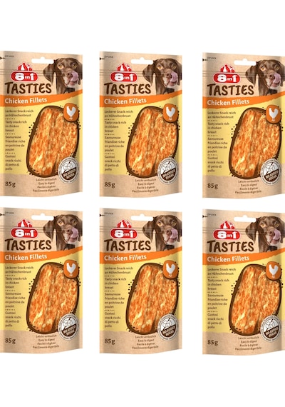 8in1 Tasties Chicken Fillets Tavuklu Fileto Köpek Ödülü 85 Gr. X 6 Adet