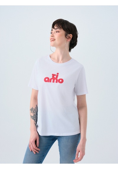 Kadın T-shirt Lf2039133 Whıte Beyaz