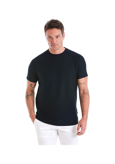 Hatemoğlu Lacivert Regular Fit Düz Bisiklet Yaka Tişört 35103023c004 005 Lacivert