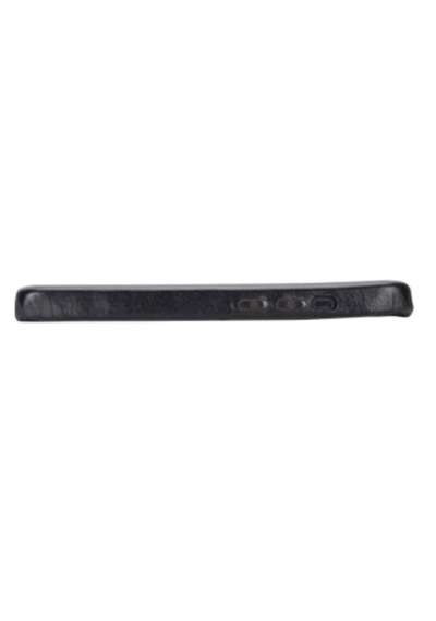 İphone 15 / 15 Plus / 15 Pro / 15 Pro Max Uyumlu Deri Telefon Kılıfı, Kişiye Özel İsim Baskılı, Magsafe Uyumlu, İnce Tasarım Kılıf Siyah