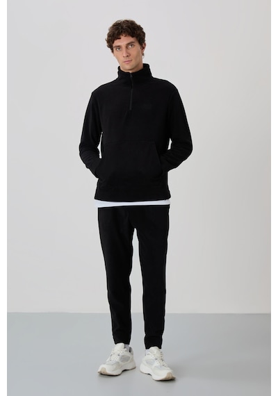 Tommy Life Carol Siyah Polar Erkek Eşofman Takım - 85226 Siyah