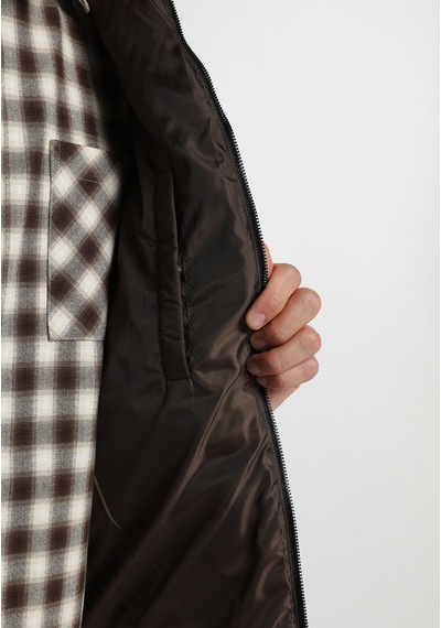 Colin's Colins Slim Fit Kapüşonlu Fermuarlı Astarlı Erkek Kahverengi Mont Cl1082935 Q1.v1 Brw