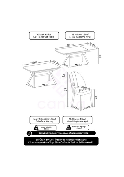 Canisa Sim Serisi 89x150 Açılabilir Lak Panel Rampla Gri Masa Takımı 6 Siyah Sandalye Beyaz Mermer Desen Masa Sandalyeler Siyah Canisa Sim Serisi 89x150 Açılabilir Lak Panel Rampla Gri Masa Takımı 6 Siyah Sandalye Beyaz Mermer Desen Masa Sandalyeler Siyah