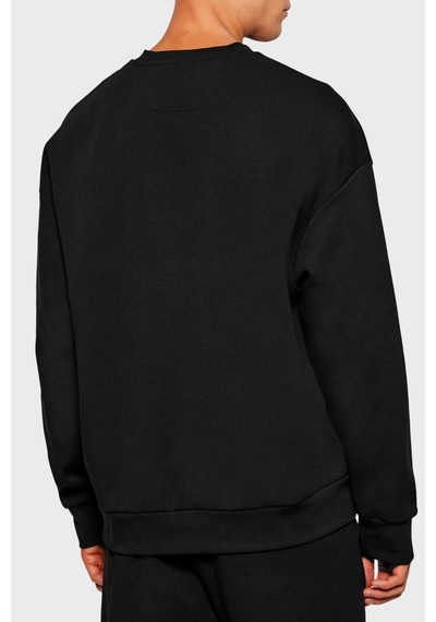 Boss Pamuklu Relaxed Fit Bisiklet Yaka Sweat 50558591002 Erkek Sweat 50558591 002 Siyah