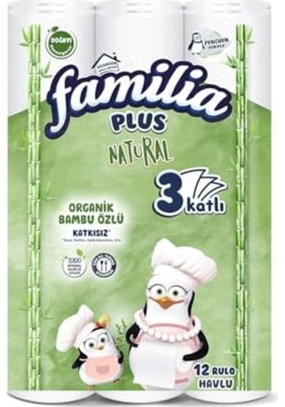 Familia Plus Natural Havlu Kağıt 12'lı