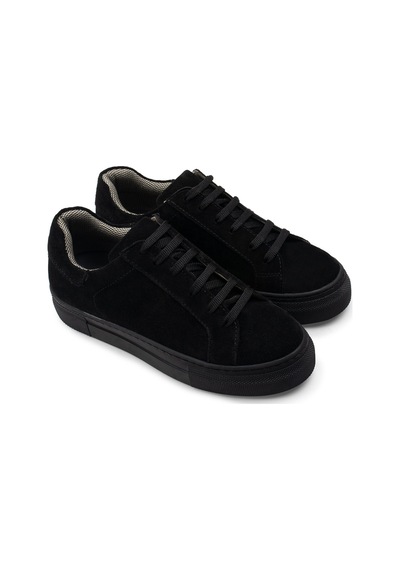 Deery Hakiki Süet Siyah Sneaker Kadın Ayakkabı - Z1681zsyhc03 Siyah