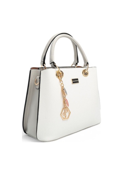 Silver & Polo Silver Polo Beyaz - A.gri Düz Kadın El Çantası Sp1272