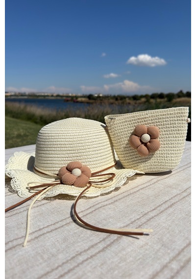 Mollycrush Hediye Kız Çocuk Krem Çiçek Detaylı Fermuarlı Hasır Çanta Ve Şapka Takımı Trend Plaj Kombini Krem Mollycrush Hediye Kız Çocuk Krem Çiçek Detaylı Fermuarlı Hasır Çanta Ve Şapka Takımı Trend Plaj Kombini Krem