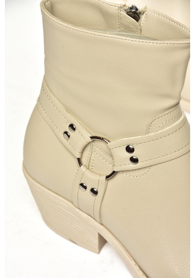 Fox Shoes T404400609 Bej Kalın Topuklu Kadın Bot Bej-suni Deri Bej Fox Shoes T404400609 Bej Kalın Topuklu Kadın Bot Bej-suni Deri Bej