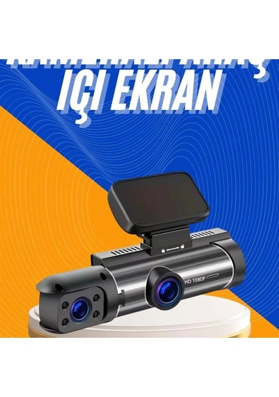 Black Box Çift Kameralı Ekranlı Full Hd Araç Kamerası 2.5k Ön Kamera 720p İç Ve Arka Kamera